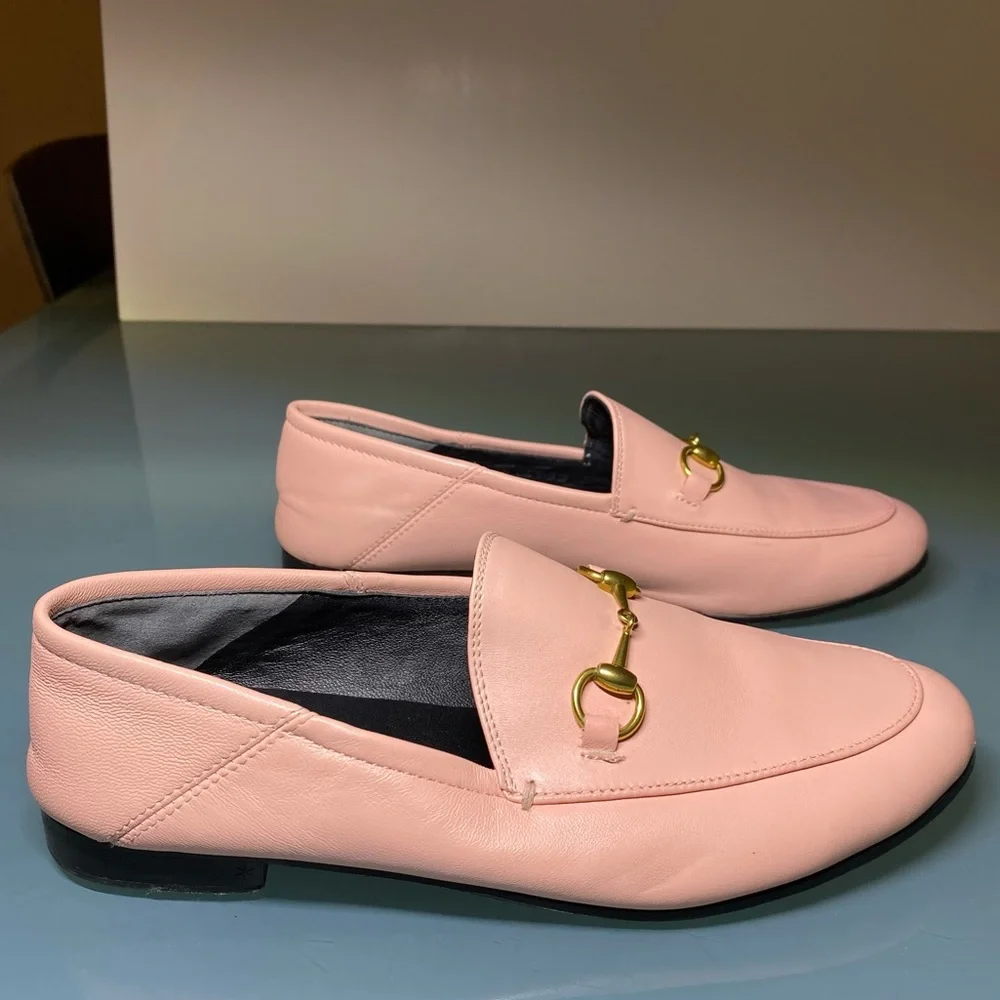 Gucci convertible Pink Brixton Leather loafers Size 37 - Picture 4 of 9